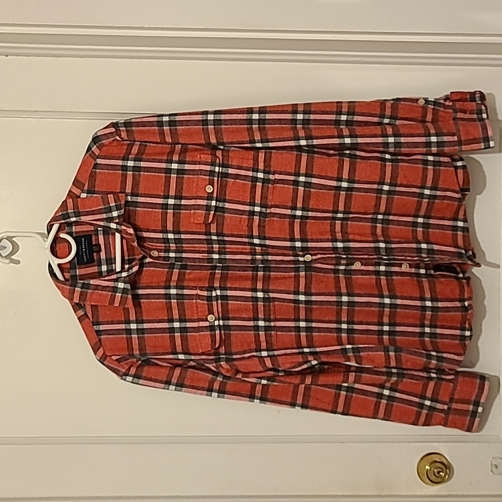 Lucky Brand men's large plaid flannel shirt EUC
